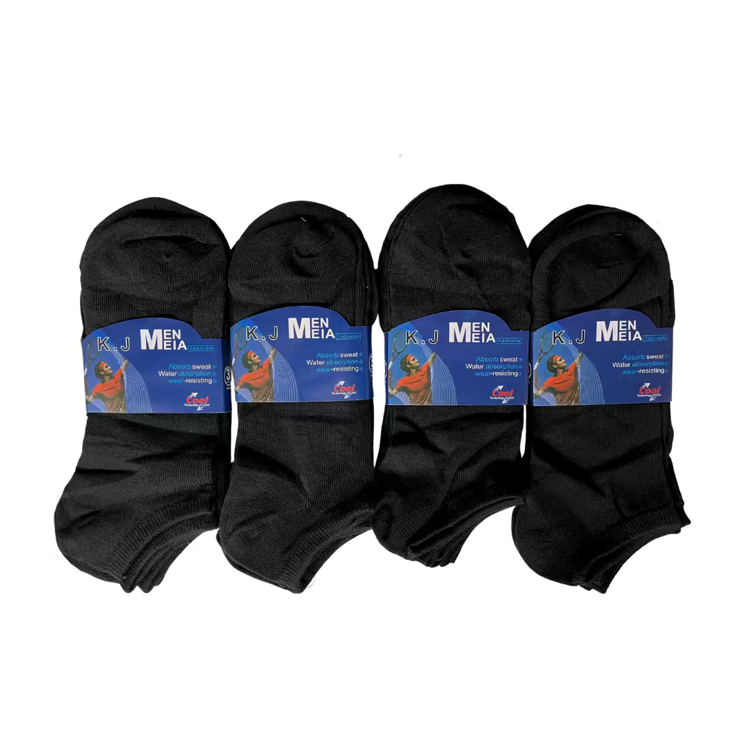 Soquetes lisos negros x12